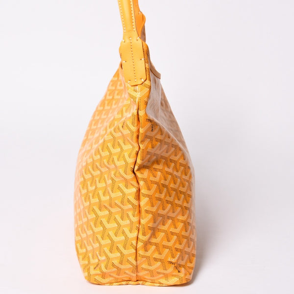 New and unused GOYARD Boheme Hobo Bag Yellow BOHEMEPMLTY33CL33P Coated Canvas Silver Hardware Used 4a001714
