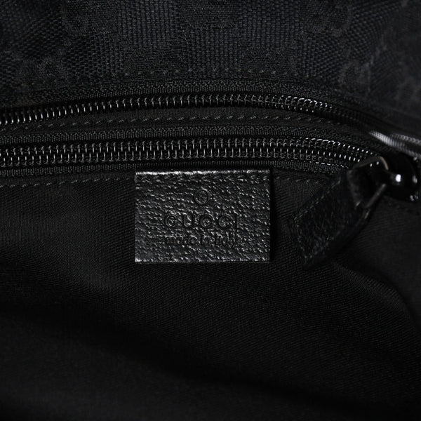 Very Good Condition GUCCI Gucci Sherry Line Hand Bag Handbag GG Canvas 131228 Black Black Used 4a001657