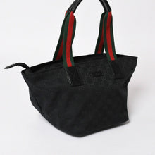 Load image into Gallery viewer, 極美品 GUCCI グッチ シェリーライン Hand Bag ハンドバッグ GGキャンバス 131228 Black ブラック 中古 4a001657