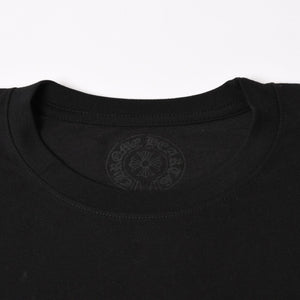 新品未使用 CHROME HEARTS クロムハーツ 長袖Tシャツ サイズL フローラルクロス ホースシュー ブラック ライムグリーン 新型 中古 4a004018