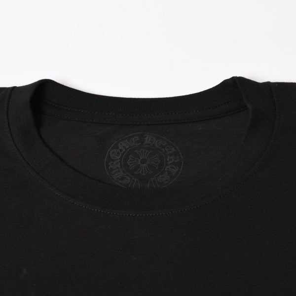 新品未使用 CHROME HEARTS クロムハーツ 長袖Tシャツ サイズL フローラルクロス ホースシュー ブラック ライムグリーン 新型 中古 4a004018