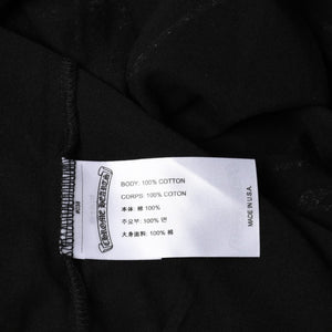 新品未使用 CHROME HEARTS クロムハーツ 長袖Tシャツ サイズL フローラルクロス ホースシュー ブラック ライムグリーン 新型 中古 4a004018