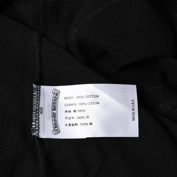 新品未使用 CHROME HEARTS クロムハーツ 長袖Tシャツ サイズL フローラルクロス ホースシュー ブラック ライムグリーン 新型 中古 4a004018