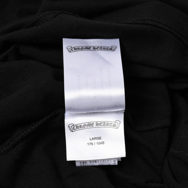 新品未使用 CHROME HEARTS クロムハーツ 長袖Tシャツ サイズL フローラルクロス ホースシュー ブラック ライムグリーン 新型 中古 4a004018