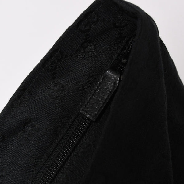 Very Good Condition GUCCI Gucci Sherry Line Hand Bag Handbag GG Canvas 131228 Black Black Used 4a001657