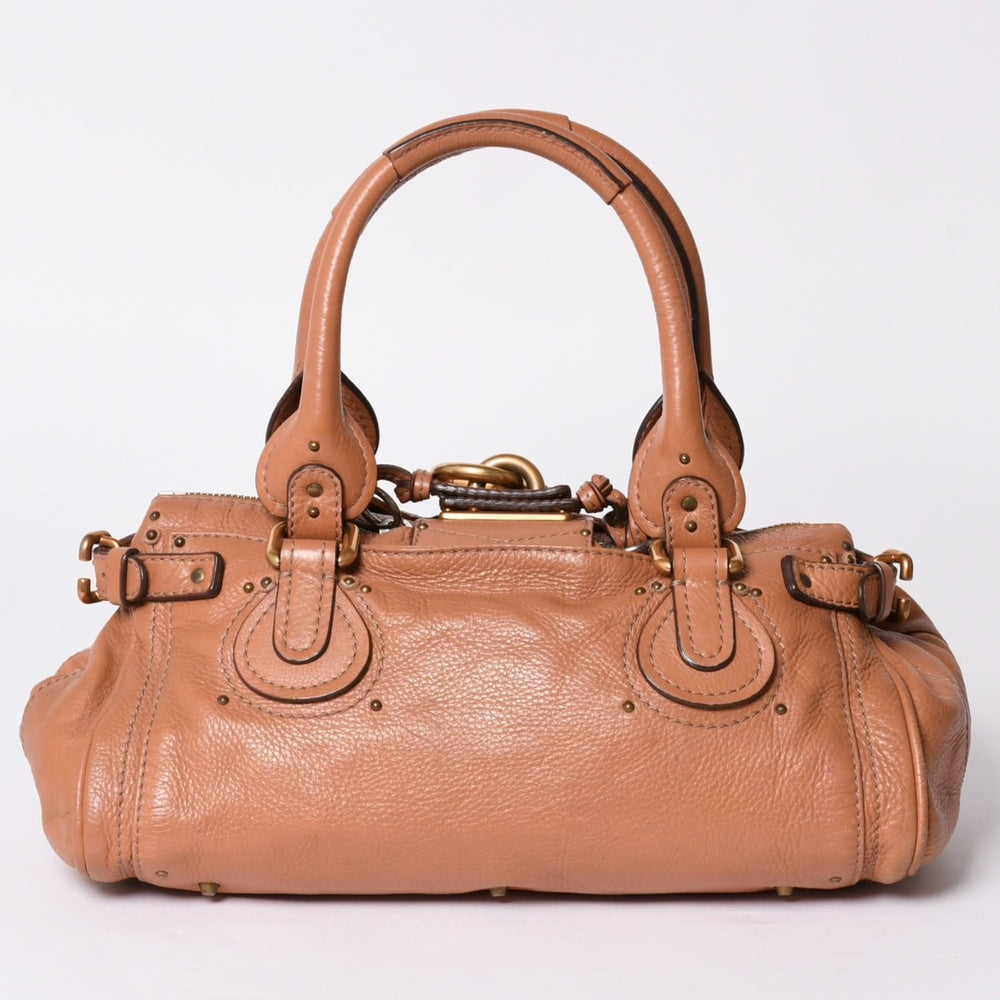 極美品 CHLOE クロエ パディントン ハンドバッグ レザー ブラウン ゴールド金具 01-07-51-5191 中古 4a001664