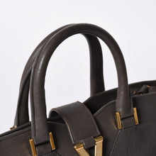 画像をギャラリービューアに読み込む, YVES SAINT LAURENT イヴ サンローラン カバスシック 2WAY ハンドバッグ ショルダーバッグ Yライン チャコールグレー ゴールド金具 美品 中古 4a001647