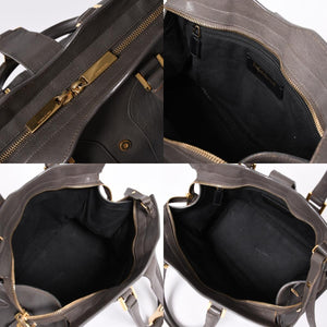 YVES SAINT LAURENT Yves Saint Laurent Cabas Chic 2WAY Handbag Shoulder Bag Y Line Charcoal Gray Gold Hardware Good Condition Used 4a001647