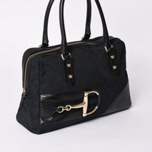 画像をギャラリービューアに読み込む, 極美品 GUCCI グッチ シェリーライン ホースビット Tote Bag トートバッグ レザー GGキャンバス 141503 中古 4a001692
