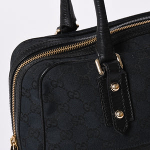 Very Good Condition GUCCI Sherry Line Horsebit Tote Bag Leather GG Canvas 141503 Used 4a001692