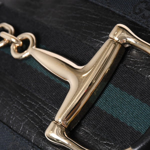 Very Good Condition GUCCI Sherry Line Horsebit Tote Bag Leather GG Canvas 141503 Used 4a001692