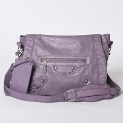 Very good condition BALENCIAGA Zafolk 285455・5425 527277 Shoulder bag Silver hardware Purple Used 4a001663