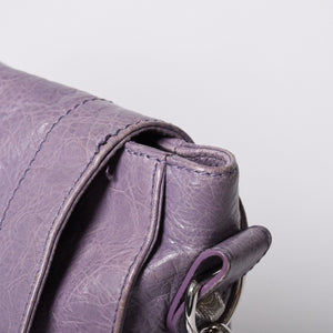Very good condition BALENCIAGA Zafolk 285455・5425 527277 Shoulder bag Silver hardware Purple Used 4a001663