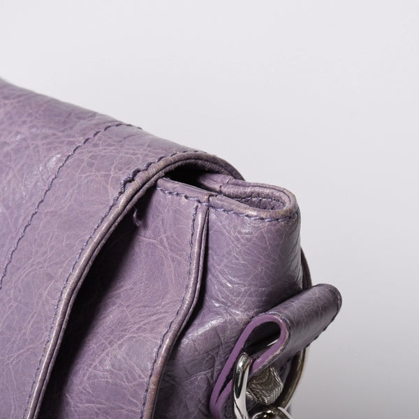 Very good condition BALENCIAGA Zafolk 285455・5425 527277 Shoulder bag Silver hardware Purple Used 4a001663