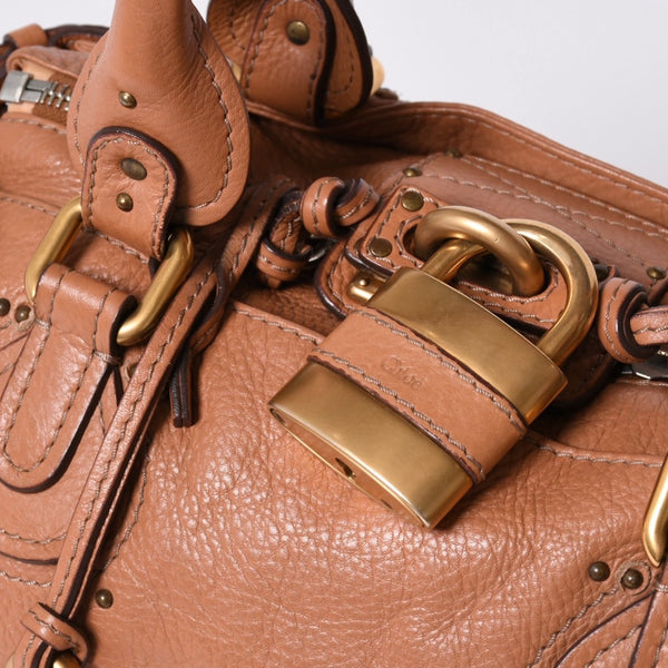 Very good condition CHLOE Chloe Paddington handbag leather brown gold hardware 01-07-51-5191 Used 4a001664