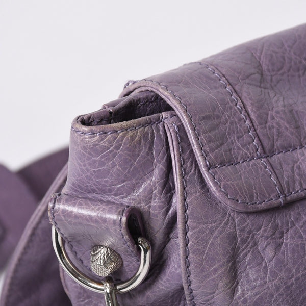 Very good condition BALENCIAGA Zafolk 285455・5425 527277 Shoulder bag Silver hardware Purple Used 4a001663