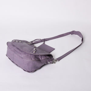 Very good condition BALENCIAGA Zafolk 285455・5425 527277 Shoulder bag Silver hardware Purple Used 4a001663