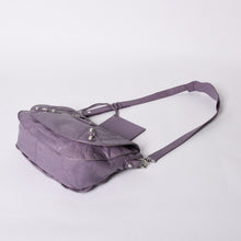 画像をギャラリービューアに読み込む, 極美品 BALENCIAGA バレンシアガ ザフォルク 285455・5425 527277 ショルダーバッグ シルバー金具 パープル 中古 4a001663