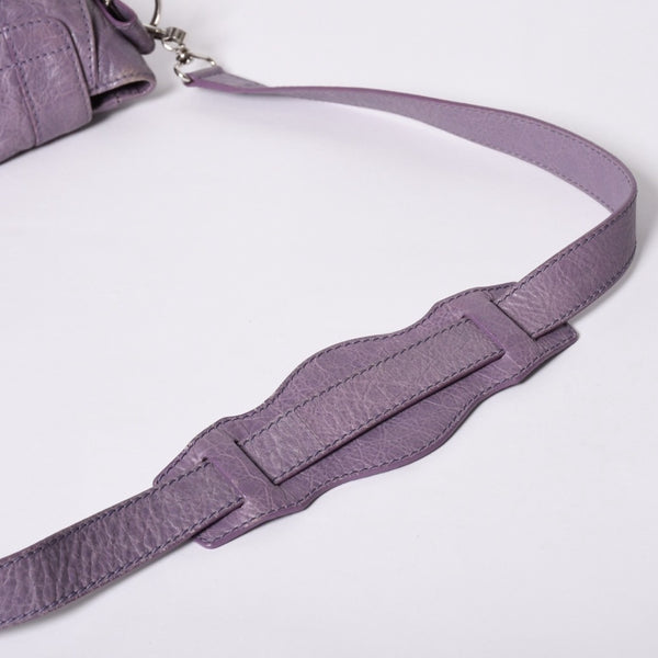 Very good condition BALENCIAGA Zafolk 285455・5425 527277 Shoulder bag Silver hardware Purple Used 4a001663