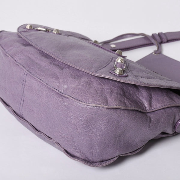 Very good condition BALENCIAGA Zafolk 285455・5425 527277 Shoulder bag Silver hardware Purple Used 4a001663