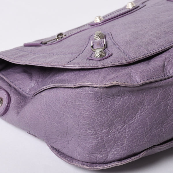 Very good condition BALENCIAGA Zafolk 285455・5425 527277 Shoulder bag Silver hardware Purple Used 4a001663