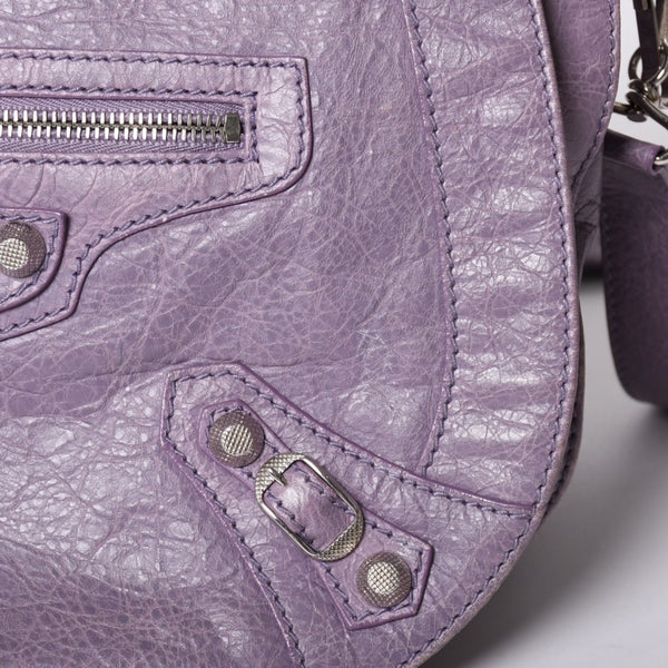 Very good condition BALENCIAGA Zafolk 285455・5425 527277 Shoulder bag Silver hardware Purple Used 4a001663