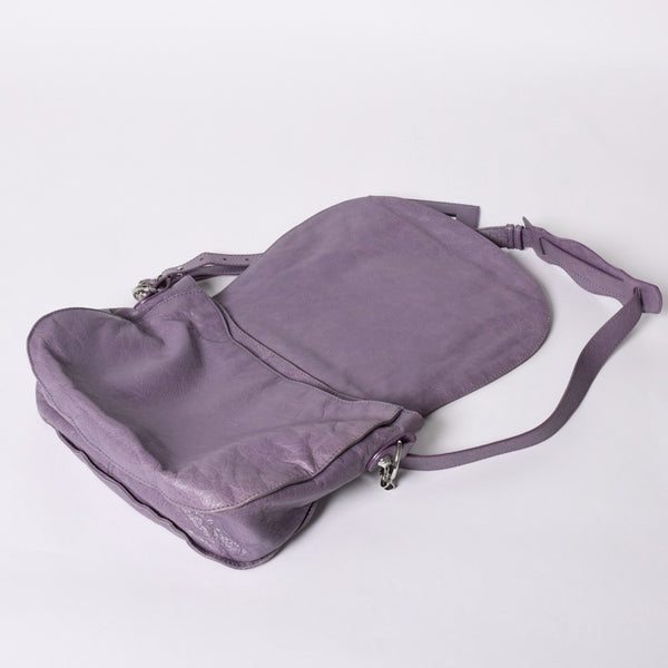 Very good condition BALENCIAGA Zafolk 285455・5425 527277 Shoulder bag Silver hardware Purple Used 4a001663