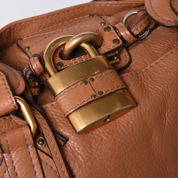 Very good condition CHLOE Chloe Paddington handbag leather brown gold hardware 01-07-51-5191 Used 4a001664