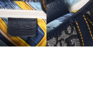 極美品 Christian Dior クリスチャンディオール サドルバッグ ワンショルダーバッグ RU 0020 トロッター ネイビー ガリアーノ期 中古 4a001665