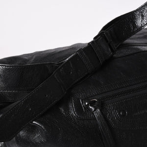 Very Good Condition BALENCIAGA Neo Hobo Bag Shoulder Bag 695826 Leather Black Black Metal Fittings Used 4a001186