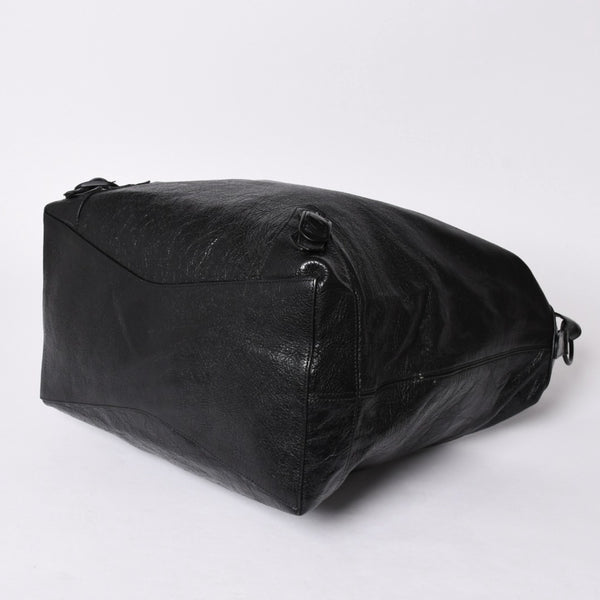 Very Good Condition BALENCIAGA Neo Hobo Bag Shoulder Bag 695826 Leather Black Black Metal Fittings Used 4a001186