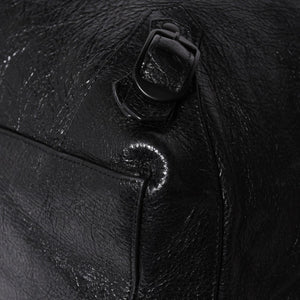 Very Good Condition BALENCIAGA Neo Hobo Bag Shoulder Bag 695826 Leather Black Black Metal Fittings Used 4a001186