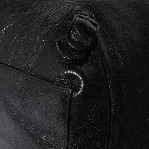Very Good Condition BALENCIAGA Neo Hobo Bag Shoulder Bag 695826 Leather Black Black Metal Fittings Used 4a001186
