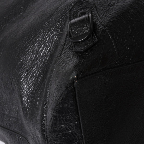 Very Good Condition BALENCIAGA Neo Hobo Bag Shoulder Bag 695826 Leather Black Black Metal Fittings Used 4a001186