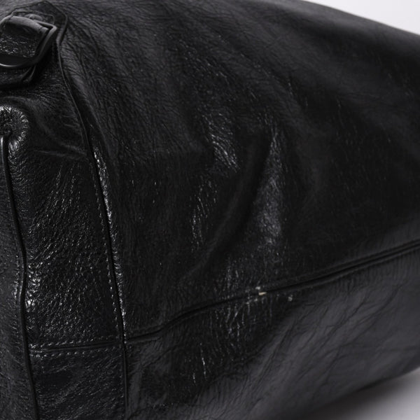 Very Good Condition BALENCIAGA Neo Hobo Bag Shoulder Bag 695826 Leather Black Black Metal Fittings Used 4a001186