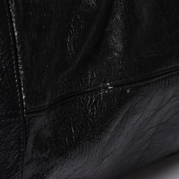 Very Good Condition BALENCIAGA Neo Hobo Bag Shoulder Bag 695826 Leather Black Black Metal Fittings Used 4a001186