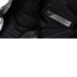 Very Good Condition BALENCIAGA Neo Hobo Bag Shoulder Bag 695826 Leather Black Black Metal Fittings Used 4a001186