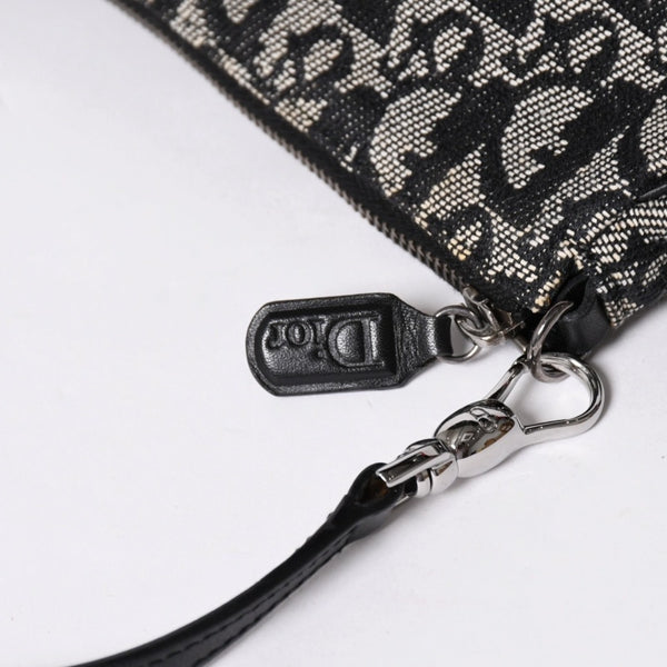 Dior ディオール ハンドバッグ トロッターサドルバッグ アクセサリーポーチ サドルポーチ PVC ブラック MC0023 美品 中古 4a001576