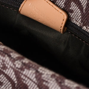 Very Good Condition Christian Dior Trotter Tote Bag Canvas Leather Brown Used 4a001667