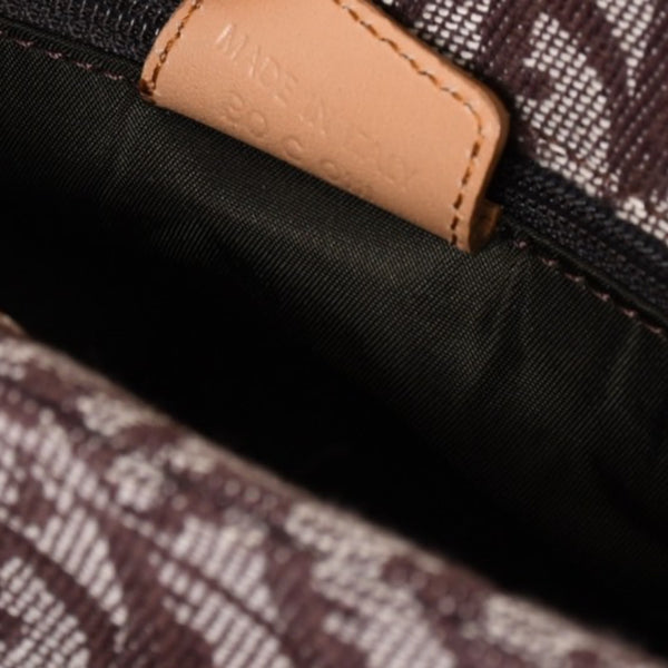 Very Good Condition Christian Dior Trotter Tote Bag Canvas Leather Brown Used 4a001667