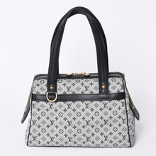 画像をギャラリービューアに読み込む, 極美品 LOUIS VUITTON ルイヴィトン ジョセフィーヌPM ハンドバッグ M92214 モノグラム ミニ ネイビー グレー 中古 4a001617
