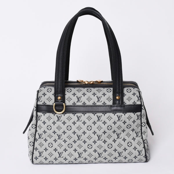 Very Good Condition LOUIS VUITTON Josephine PM Handbag M92214 Monogram Mini Navy Gray Used 4a001617