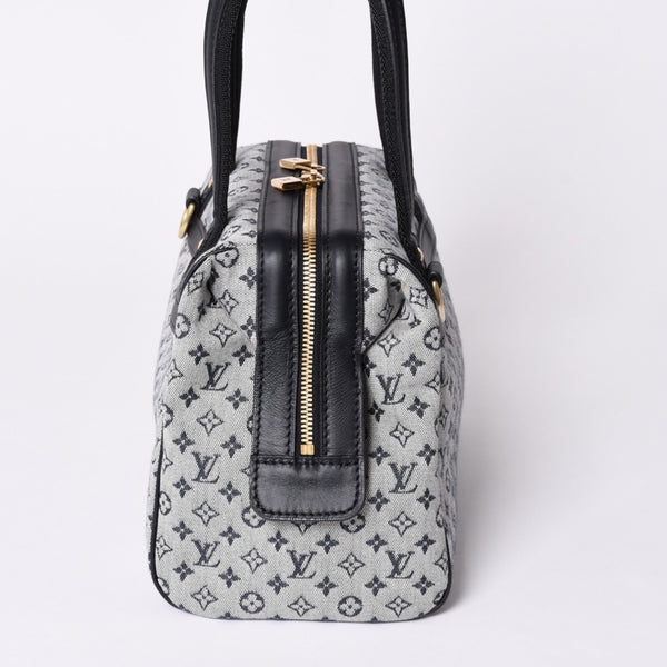 Very Good Condition LOUIS VUITTON Josephine PM Handbag M92214 Monogram Mini Navy Gray Used 4a001617