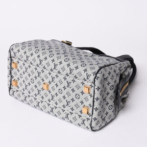 Very Good Condition LOUIS VUITTON Josephine PM Handbag M92214 Monogram Mini Navy Gray Used 4a001617