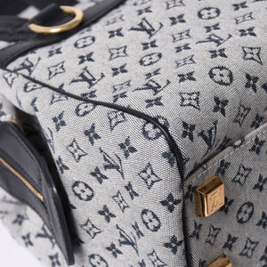 Very Good Condition LOUIS VUITTON Josephine PM Handbag M92214 Monogram Mini Navy Gray Used 4a001617
