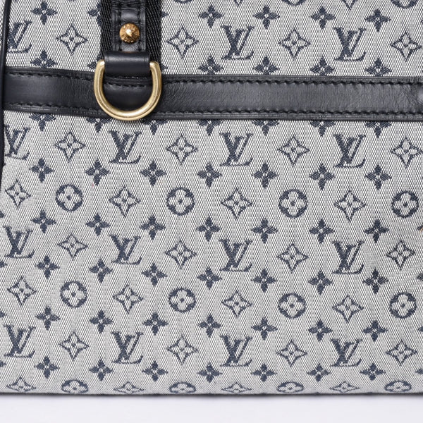 Very Good Condition LOUIS VUITTON Josephine PM Handbag M92214 Monogram Mini Navy Gray Used 4a001617