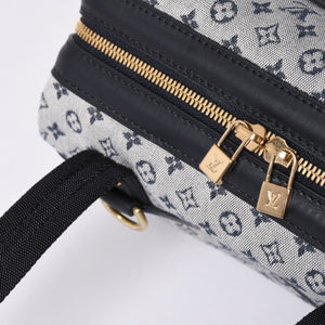 Very Good Condition LOUIS VUITTON Josephine PM Handbag M92214 Monogram Mini Navy Gray Used 4a001617