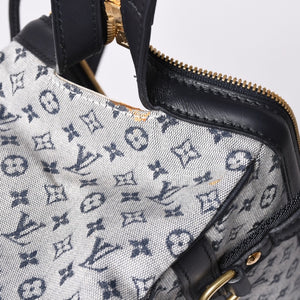 Very Good Condition LOUIS VUITTON Josephine PM Handbag M92214 Monogram Mini Navy Gray Used 4a001617