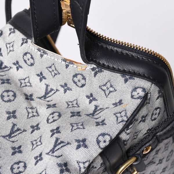 Very Good Condition LOUIS VUITTON Josephine PM Handbag M92214 Monogram Mini Navy Gray Used 4a001617