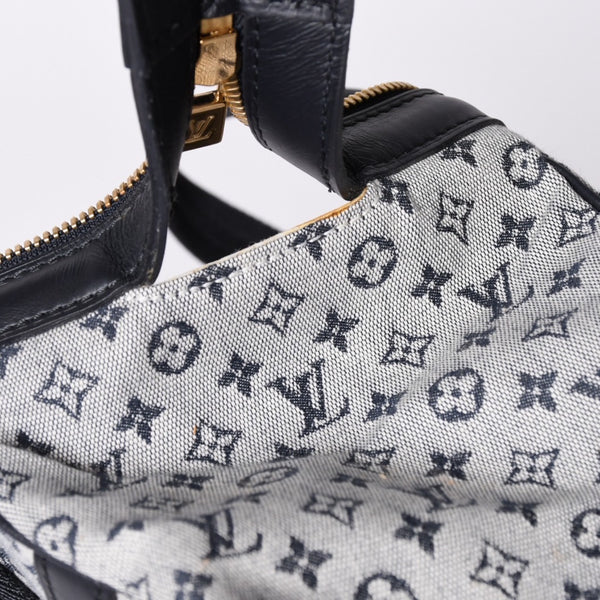 Very Good Condition LOUIS VUITTON Josephine PM Handbag M92214 Monogram Mini Navy Gray Used 4a001617